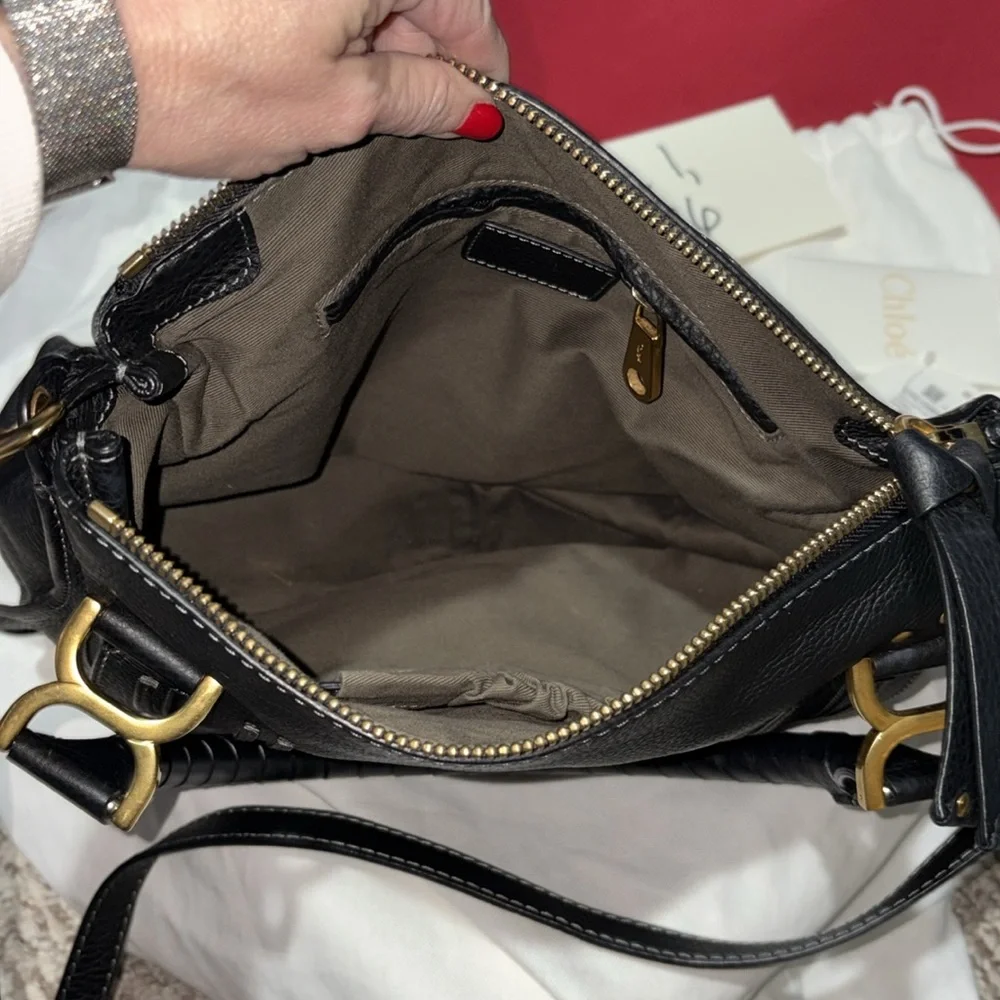 Chloe Marcie Medium Satchel Bag - Black Pebbled Leather - Excellent Condition! - Picture 17 of 17